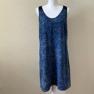 Tommy Bahama Blue Palm Design Shift Dress